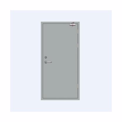 Picture of powder coating UL steel door for 90 minutes fire proofing with perlite filling
