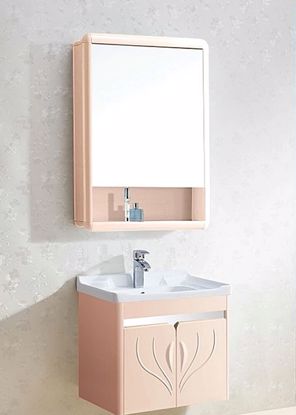 Picture of bathroom washbasin cabinet aluminum material hanging bathroom cabinets