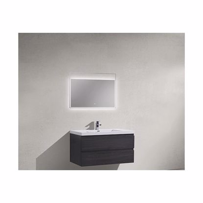 Picture of Glossy White Space Saving Wall Modern Small Bathroom Vanities Cabinet