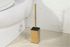 Picture of 304 stainless steel Bathroom Accessories freestanding Gold toilet brush with holder set